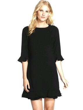 CeCe by Cynthia Steffe 'Kate' Ruffle Hem Shift Dress Size 2